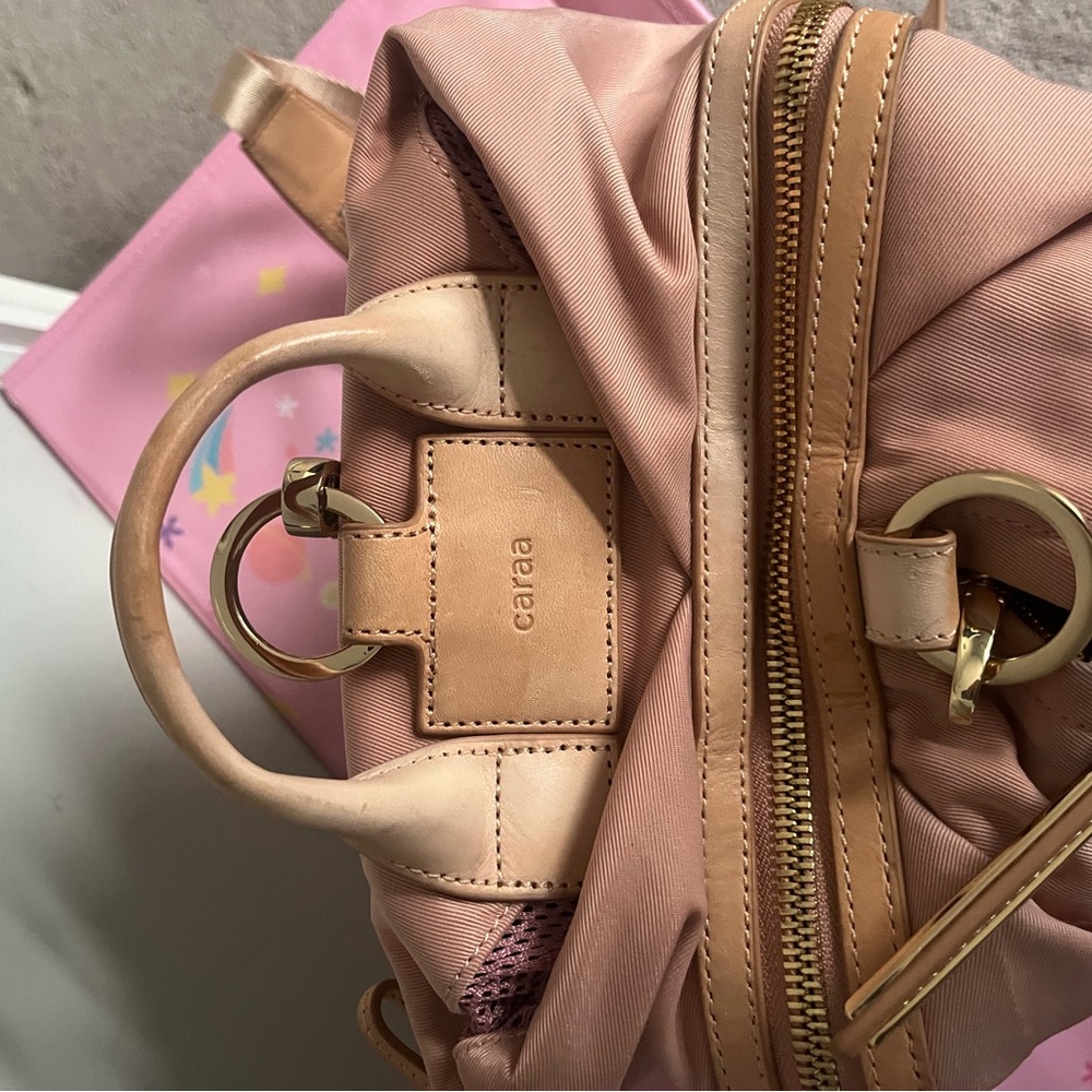 Caraa studio bag small in Vaqueta and blush Italian nylon - Picture 7 of 10
